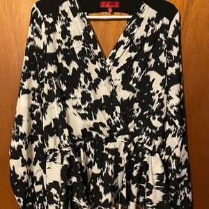 Stylish Black and White Women's Dress